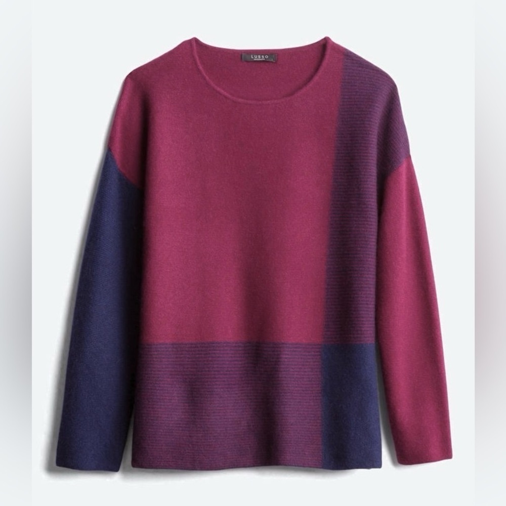 LUSSO | 100% Cashmere Crewneck Sweater, Size S
